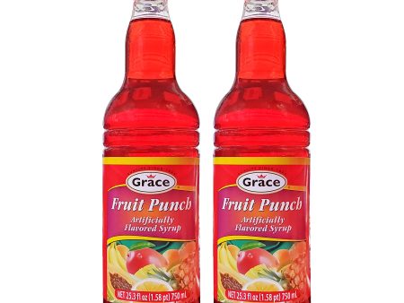 Grace Fruit Punch Flavored Syrup (2 Pack, Total of 50.6fl.oz)… Online now