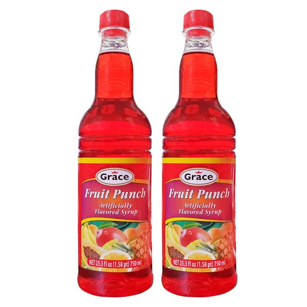 Grace Fruit Punch Flavored Syrup (2 Pack, Total of 50.6fl.oz)… Online now