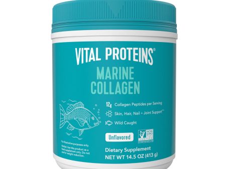 Vital Proteins Marine Collagen Peptides Powder Supplement for Skin Hair Nail Joint - Hydrolyzed Collagen - 12g per Serving - 14.5oz Canister Online Hot Sale