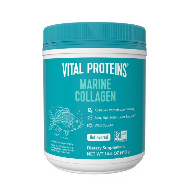 Vital Proteins Marine Collagen Peptides Powder Supplement for Skin Hair Nail Joint - Hydrolyzed Collagen - 12g per Serving - 14.5oz Canister Online Hot Sale