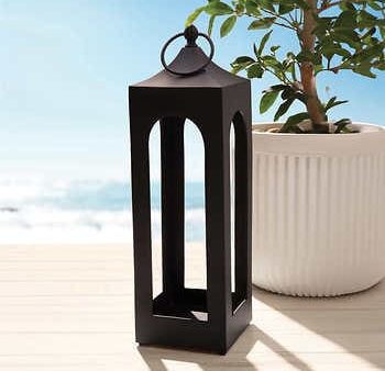 Metal Garden Lantern Decorative Lanterns Garden Lighting Indoor Outdoor 2 Pack Hot on Sale