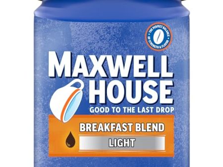 Maxwell House Breakfast Blend Light Roast Ground Coffee (38.8 oz Canister) For Discount