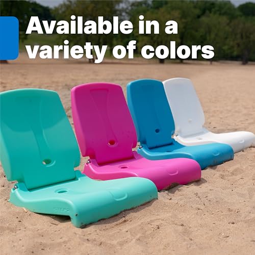 Step2 Foldable Adult Flip Seat, Portable Outdoor Chair for Poolside, Tailgating, Camping, Sporting Events, Picnic and Beach Chair, Provides Back Support When Sitting on Ground, White Supply