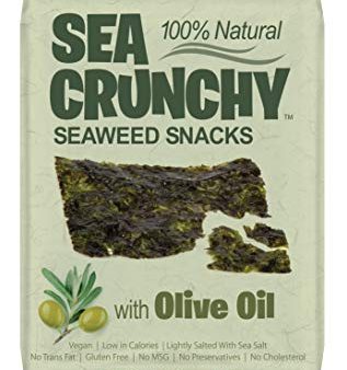 Sea Crunchy Roasted Seaweed Snack with Olive Oil (Pack of 10) 0.35 Oz each Online